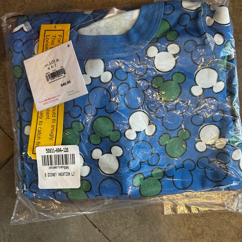 Brand New Hanna Andersson Mickey Mouse LS PJ'S